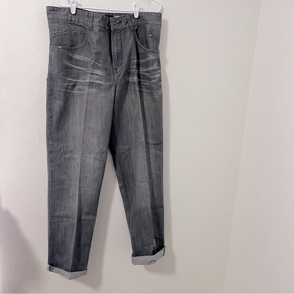 Vintage Rare Rocawear Men's‎ Gray Wash Denim Jeans Straight Leg Pocket Logo